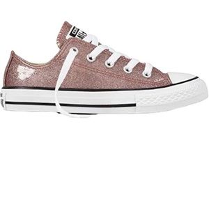 Converse All Stars Size 6 Pink Sparkly Low Top Laces Sneakers